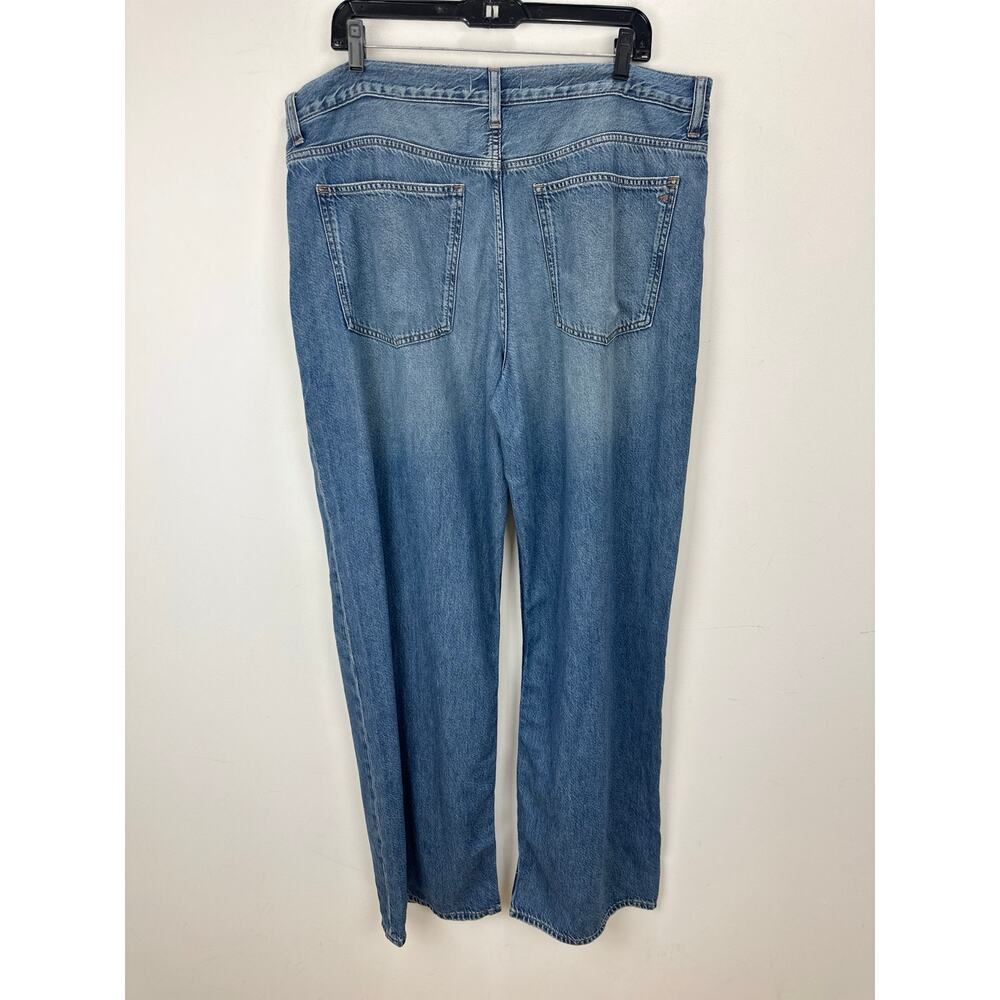 Madewell Tall Low Slung Baggy Jeans Airy Denim Pickett Wash Blue US 32T NWT - Picture 12 of 15